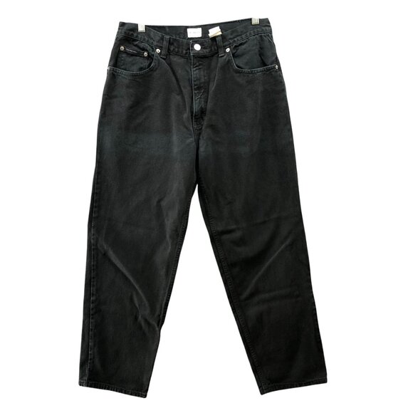 Vintage Calvin Klein Easy Fit Jean Mens 33x30 Black Wash Rigid Cotton Relaxed - Picture 1 of 11